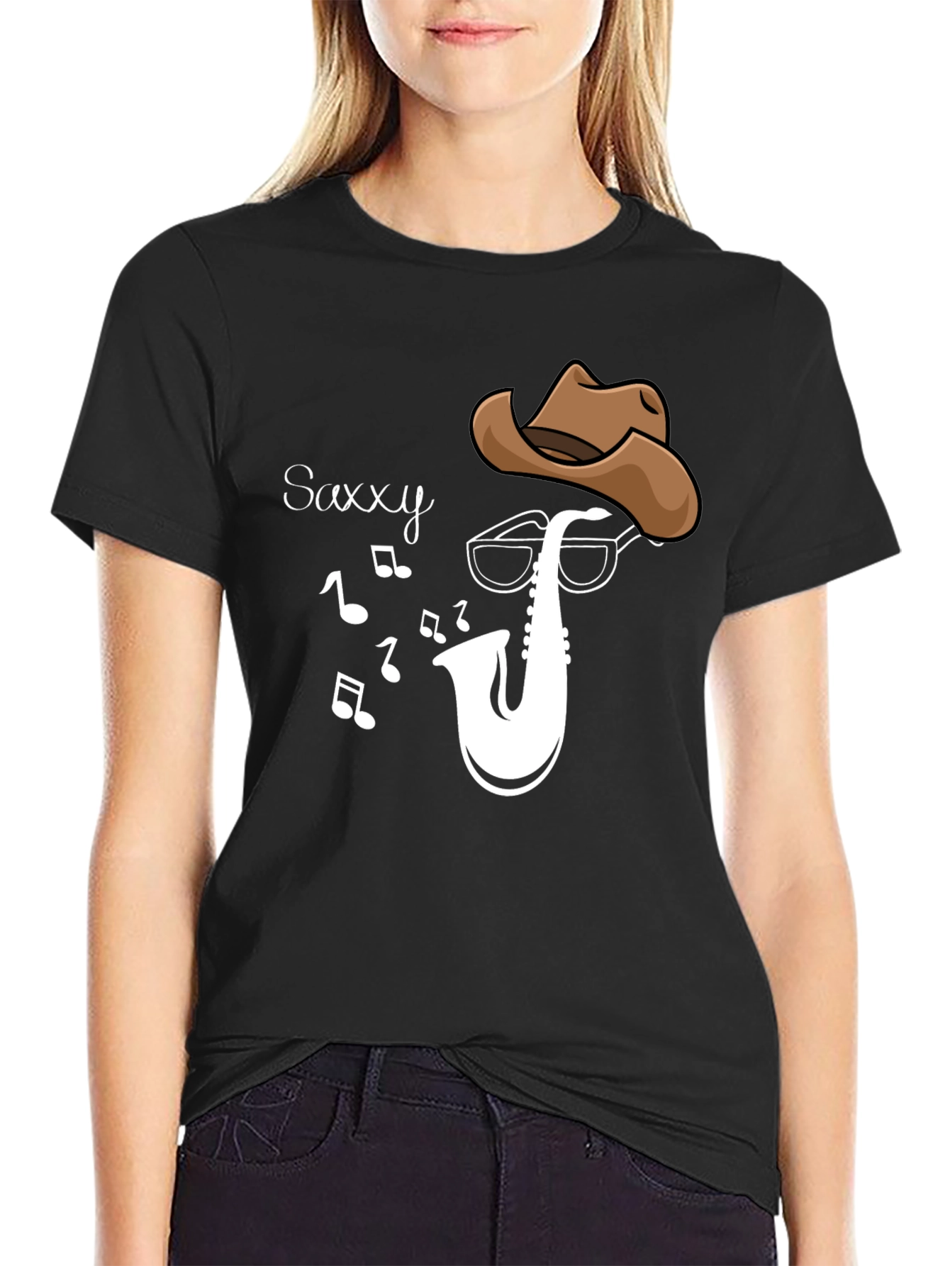 Saxy Cowboy T-Shirt: Music Lovers Tee