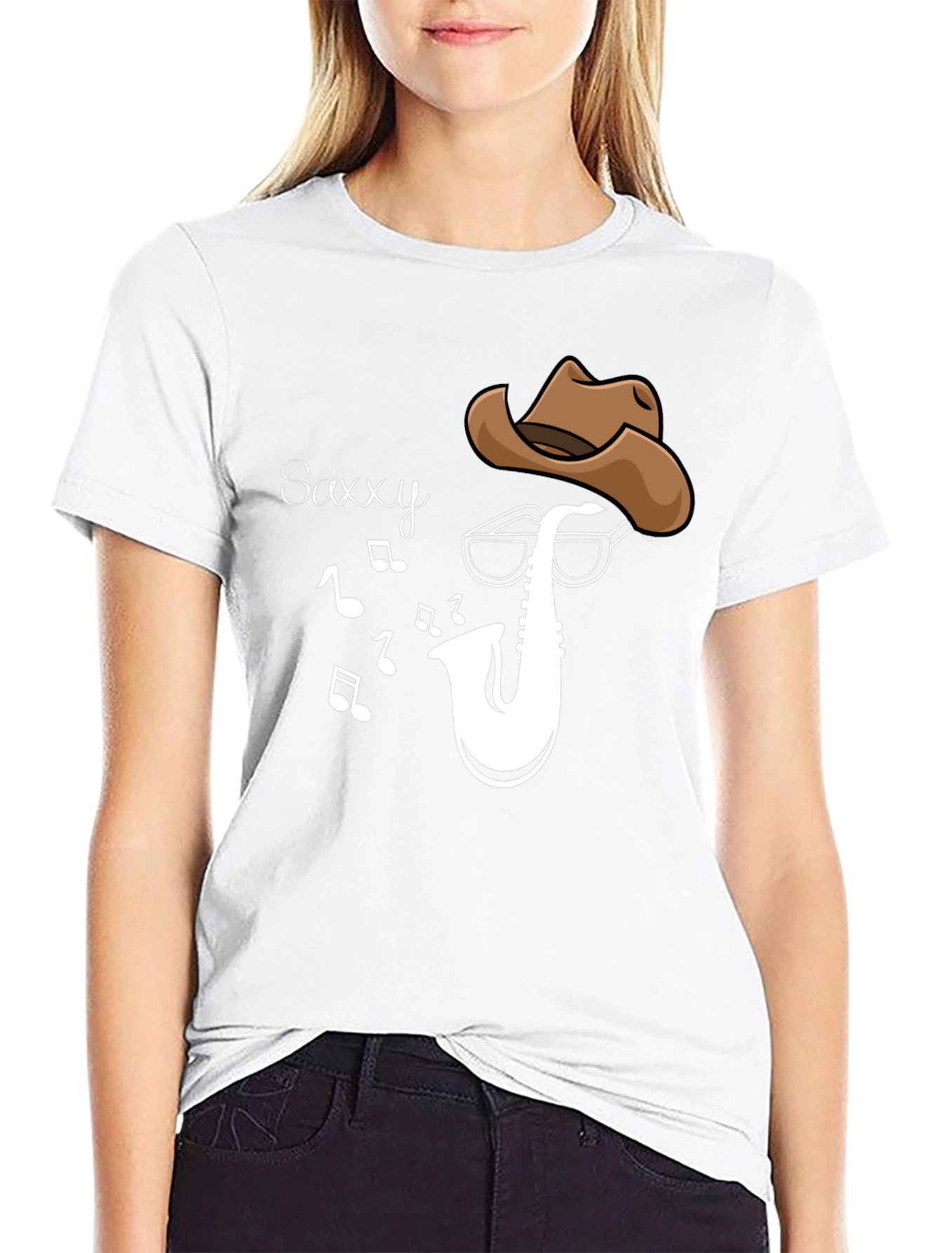 Saxy Cowboy T-Shirt: Music Lovers Tee