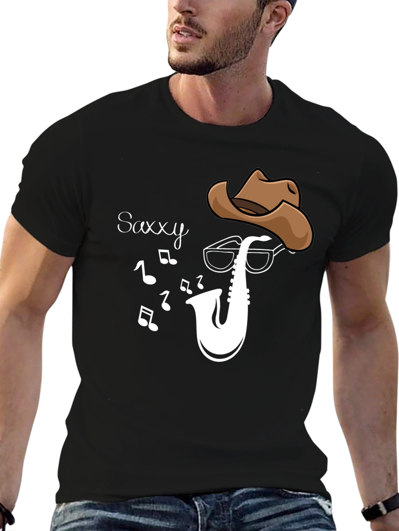 Saxy Cowboy T-Shirt: Music Lovers Tee