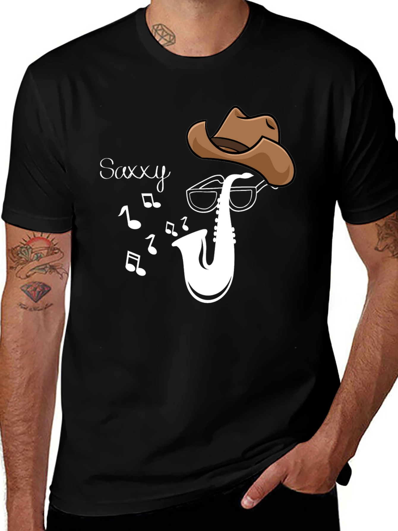 Saxy Cowboy T-Shirt: Music Lovers Tee