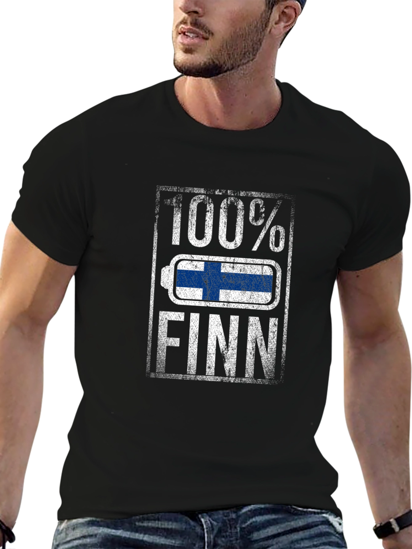 100% Finn T-Shirt - Finnish Pride Battery Design