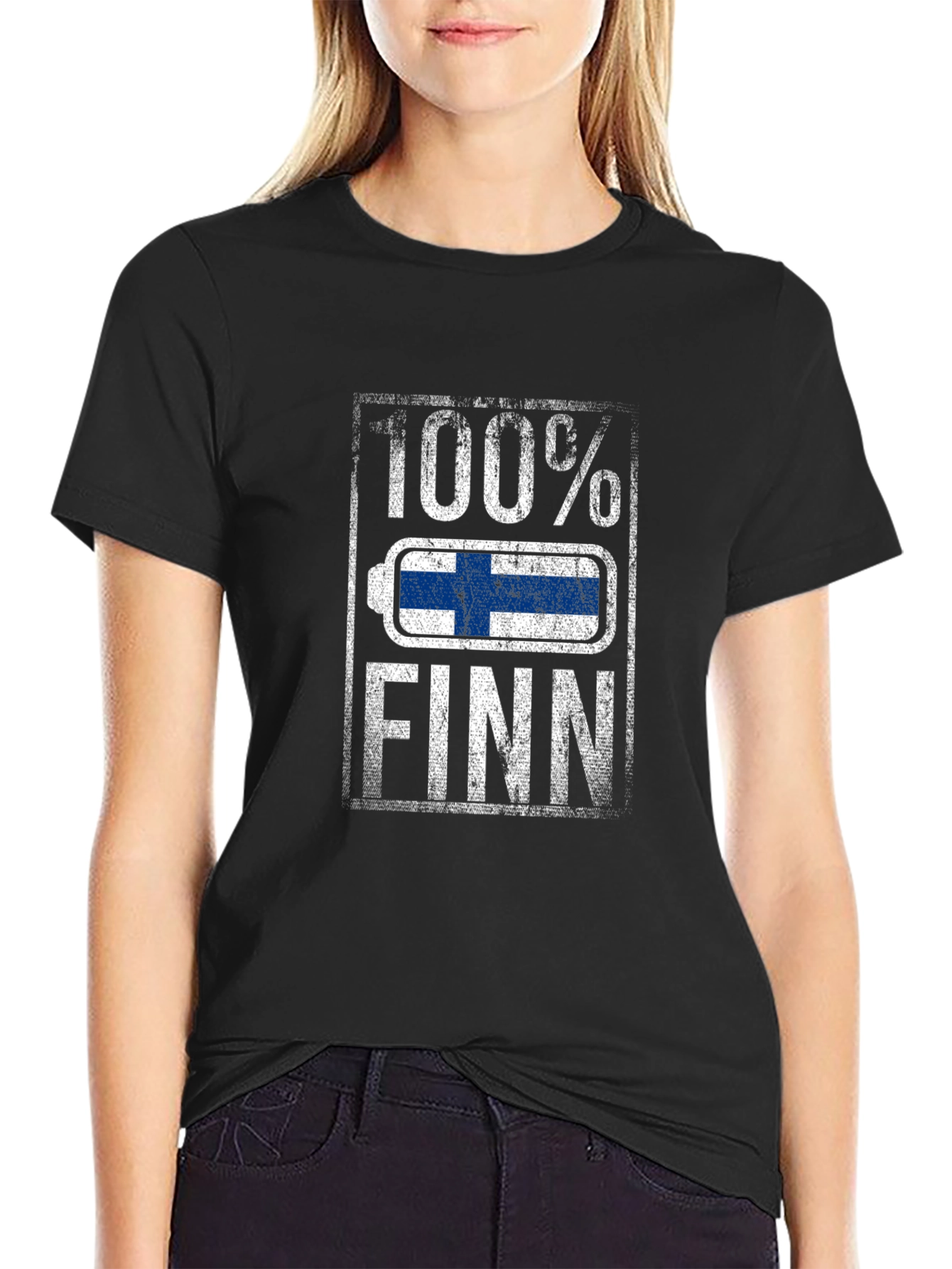 100% Finn T-Shirt - Finnish Pride Battery Design