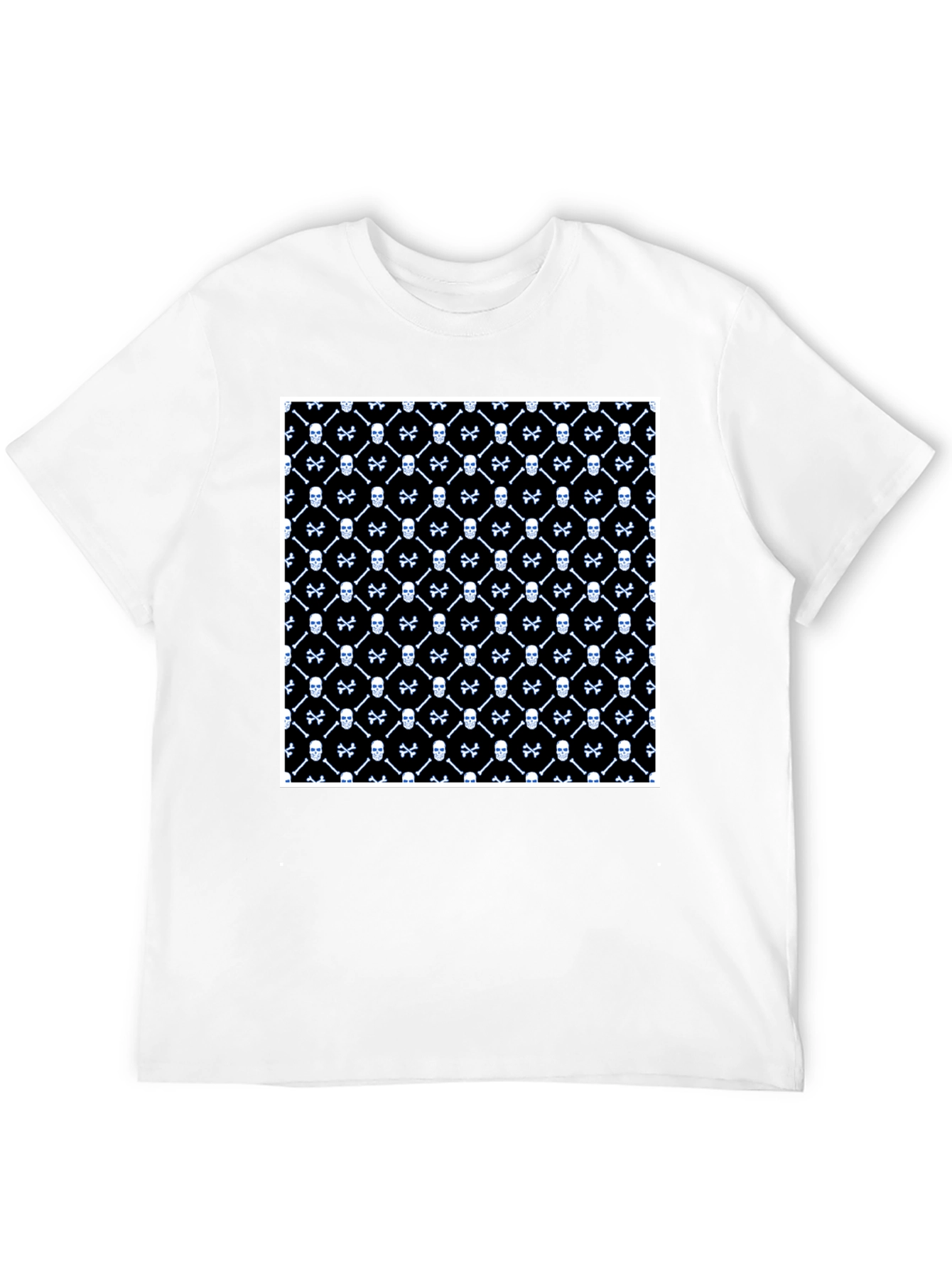 Skull & Crossbones Pattern Black T-Shirt