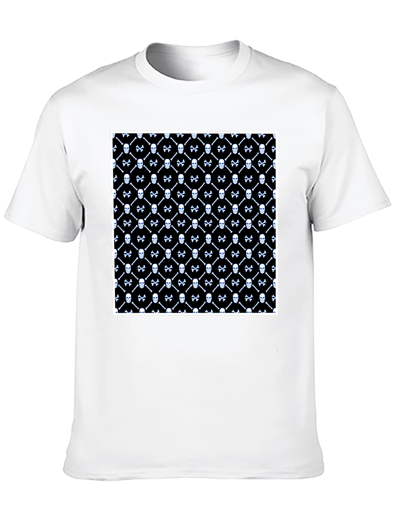 Skull & Crossbones Pattern Black T-Shirt