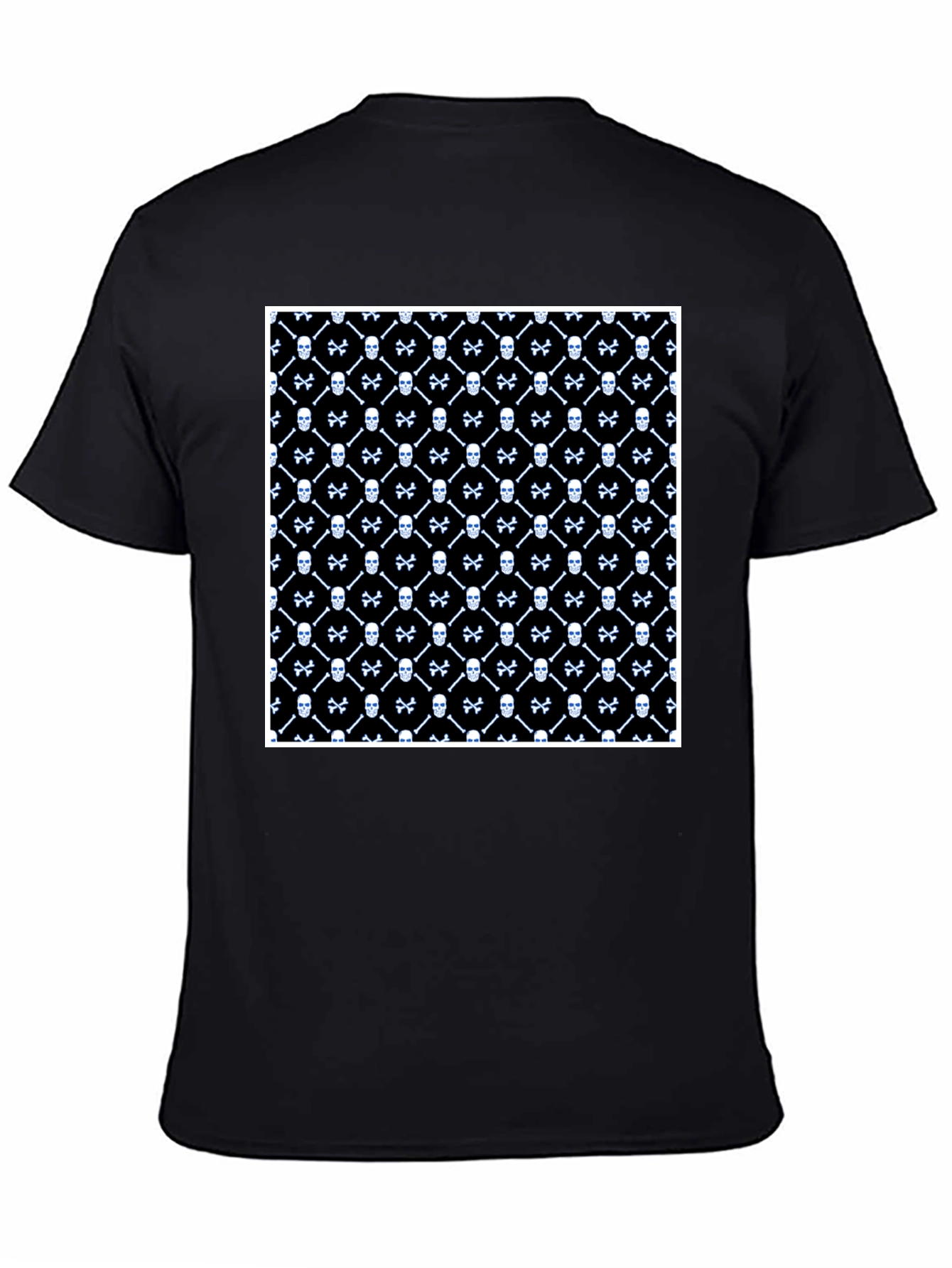 Skull & Crossbones Pattern Black T-Shirt