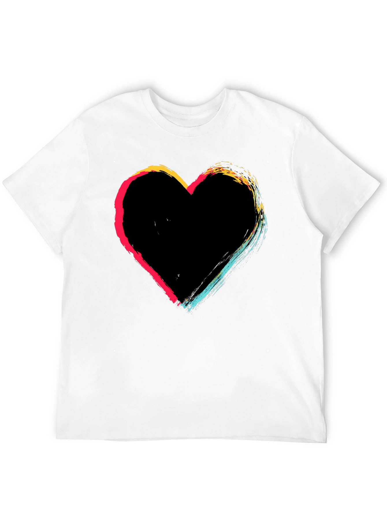 Heart Brushstroke Graphic T-Shirt