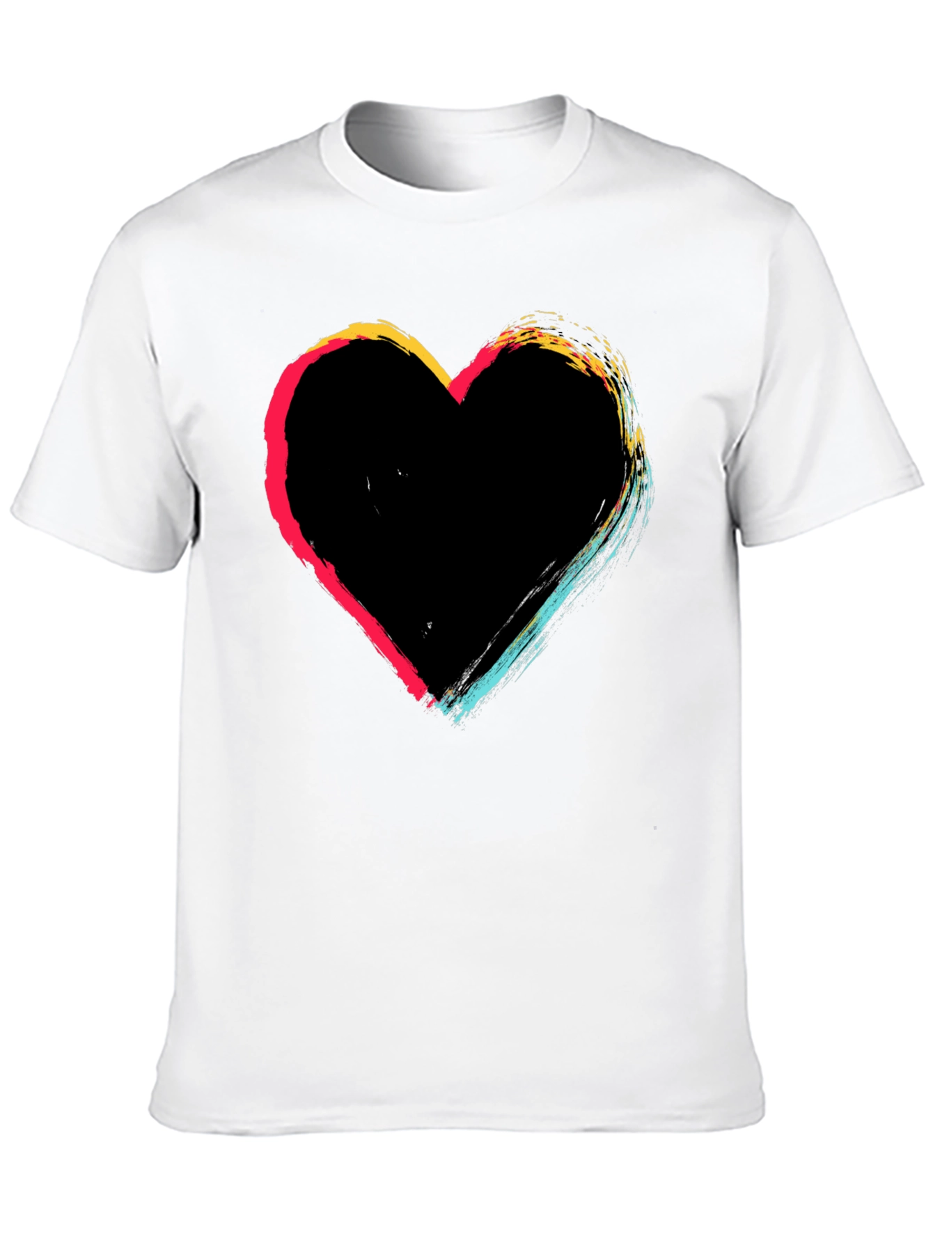 Heart Brushstroke Graphic T-Shirt