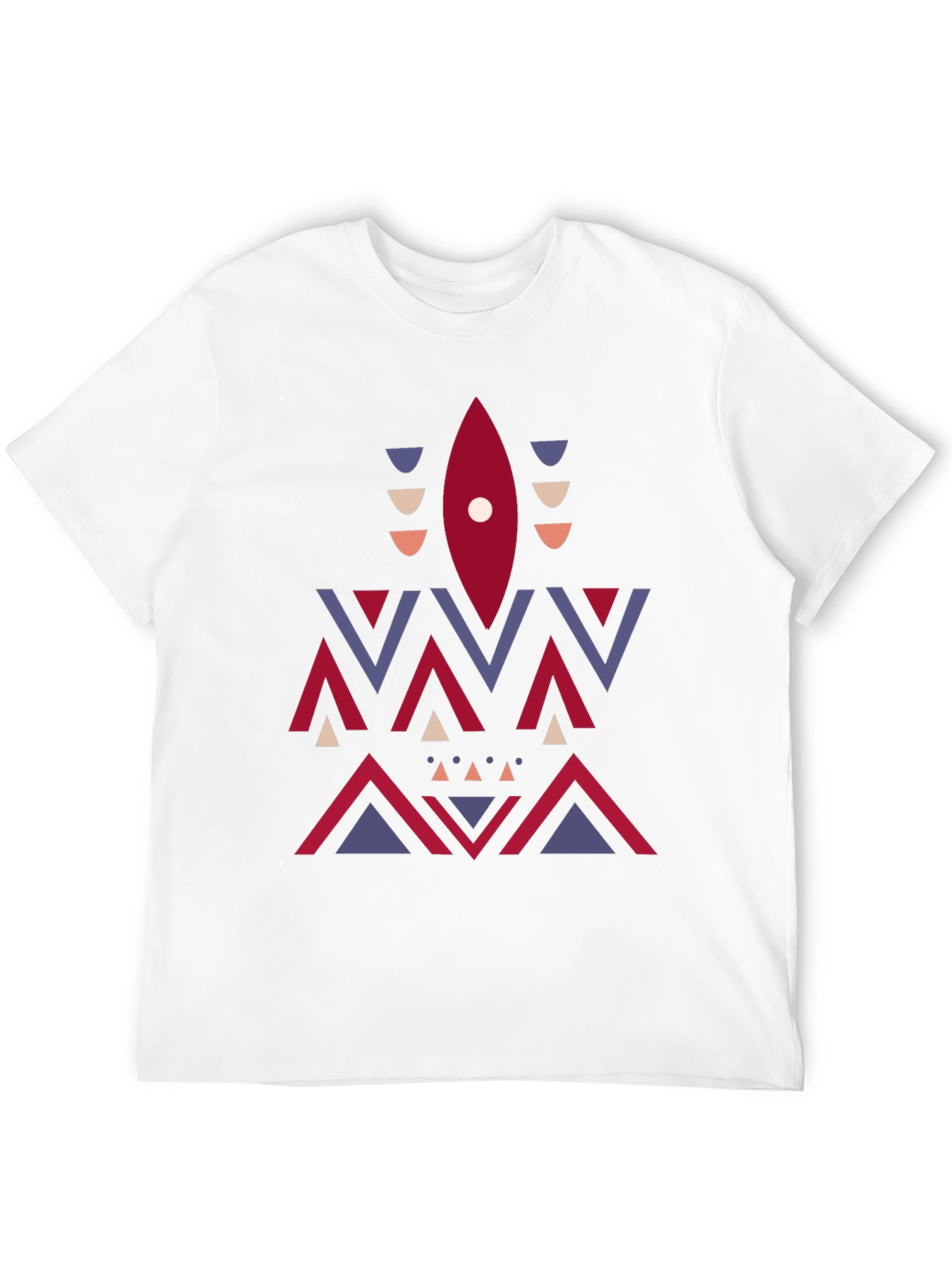 Geometric Aztec Print Tee - Stylish Mens Black T-Shirt