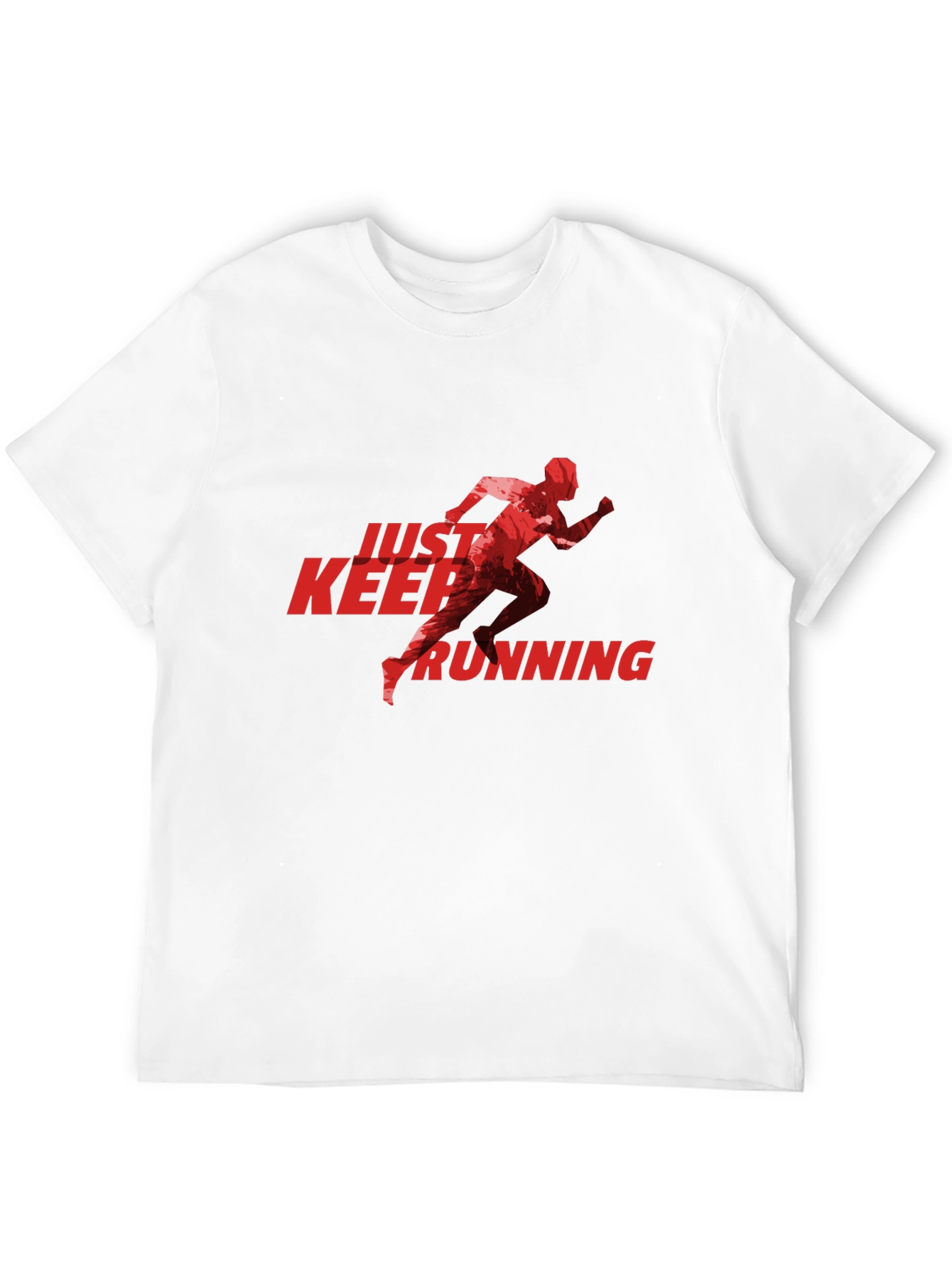 Just Keep Running Graphic Tee - Black