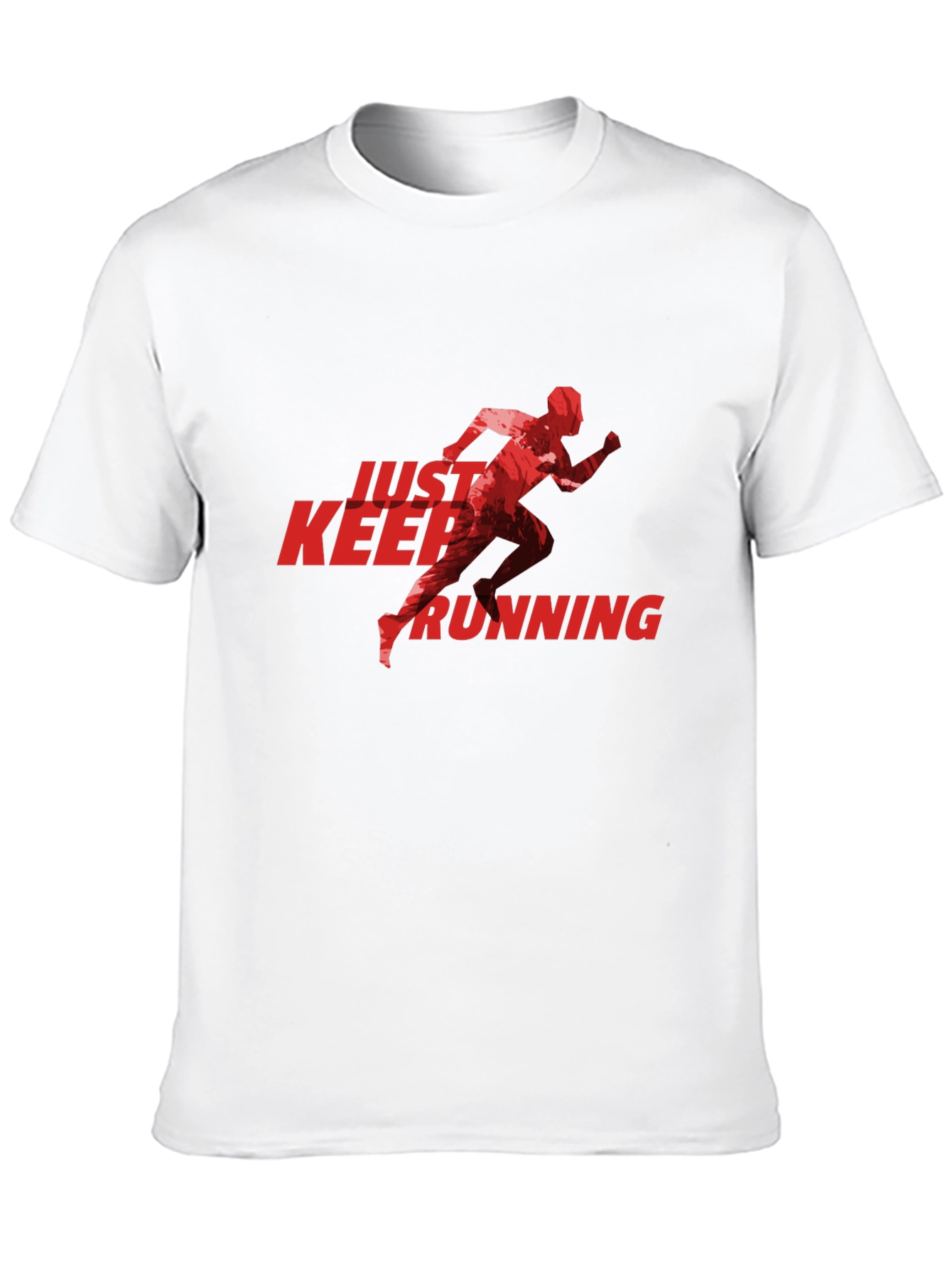 Just Keep Running Graphic Tee - Black
