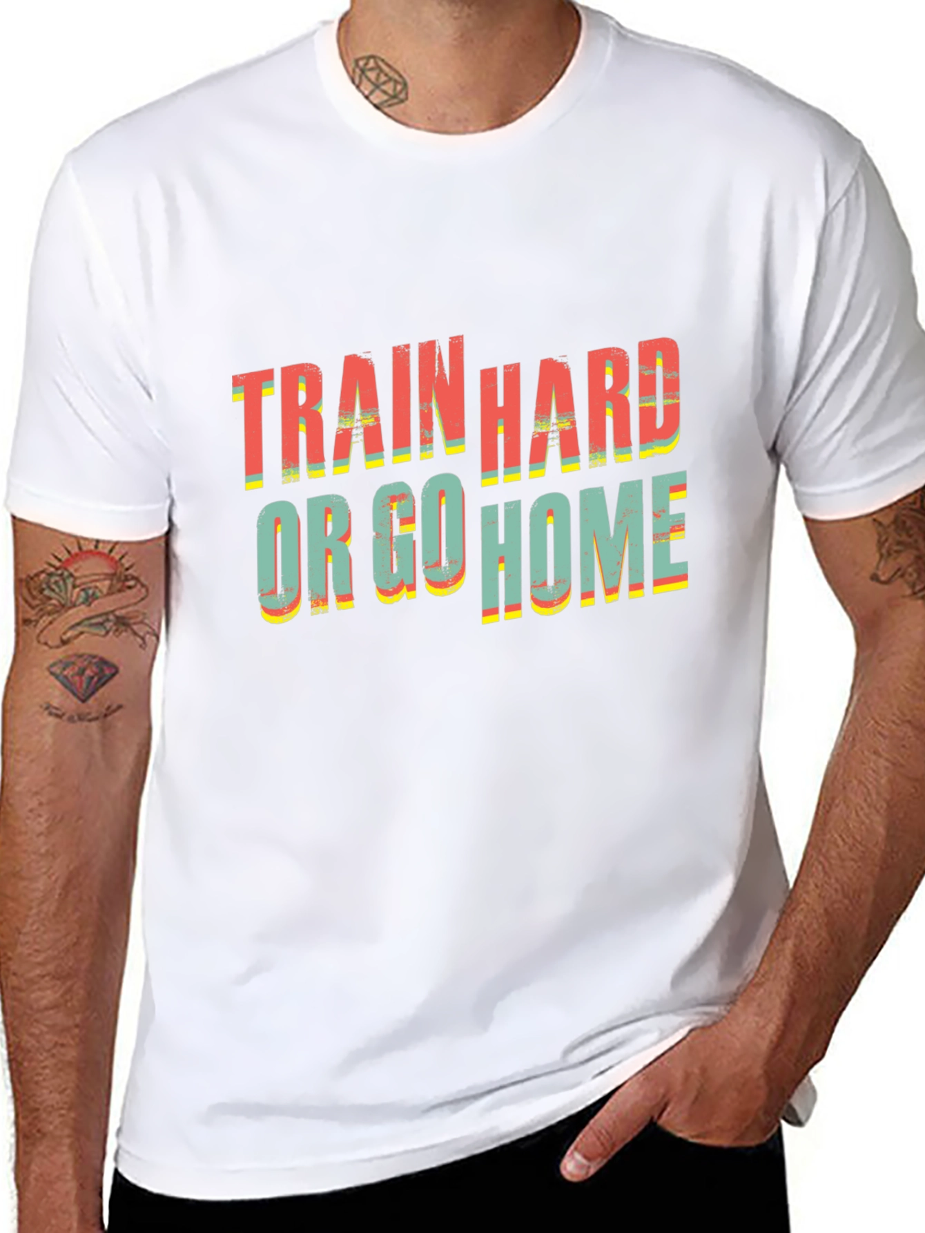Train Hard T-Shirt - Motivational Workout Tee