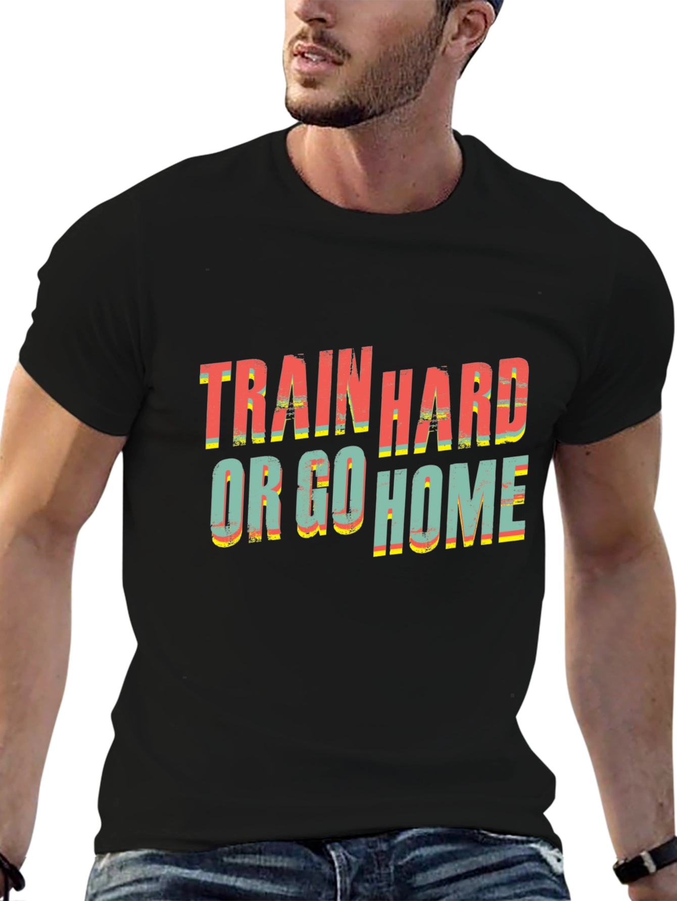 Train Hard T-Shirt - Motivational Workout Tee