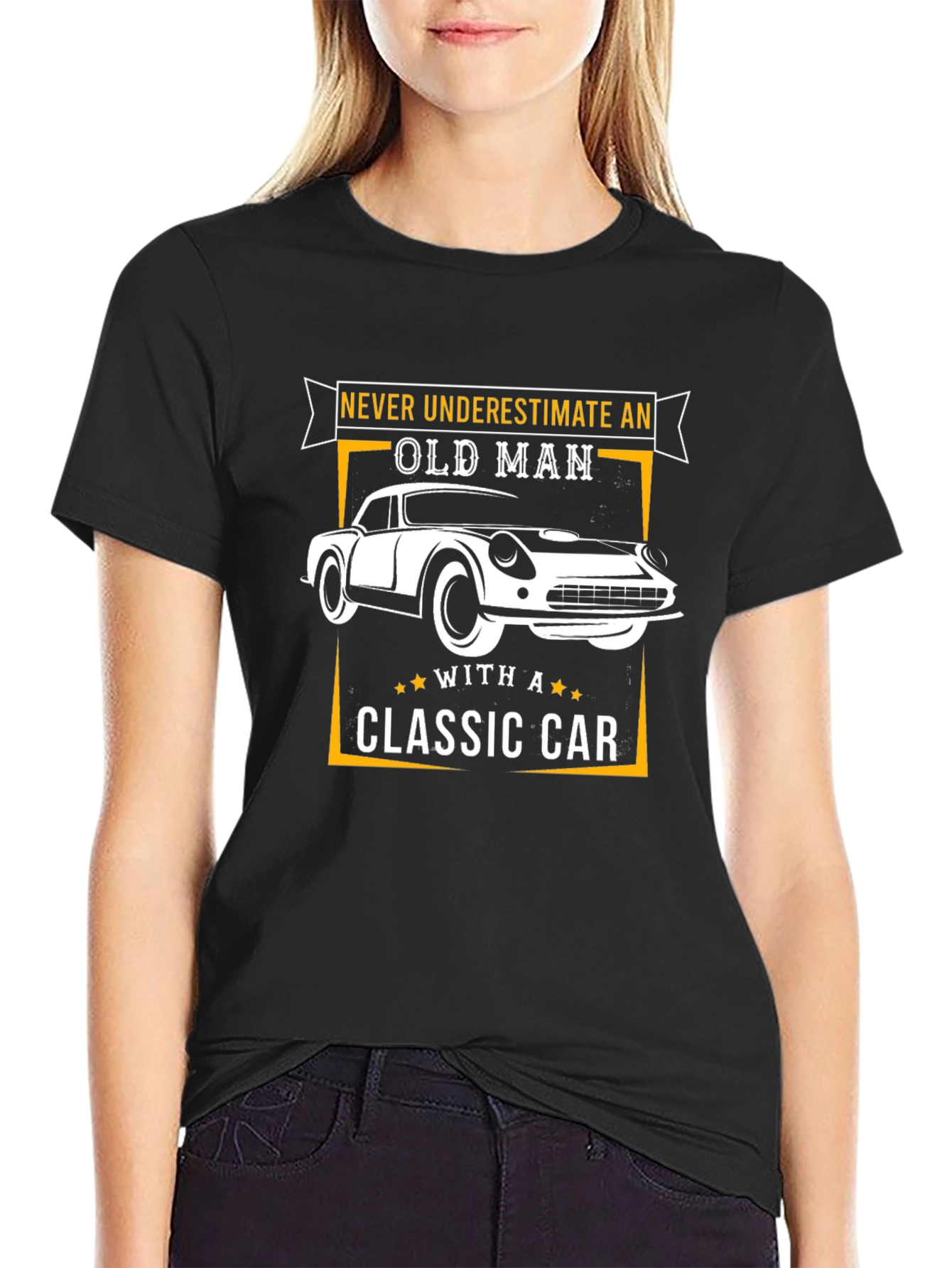 Old Man Classic Car Graphic Tee