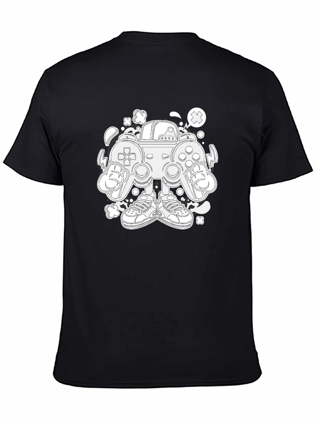 Cool Graphic Tee - Gamer Console Cartoon Print
