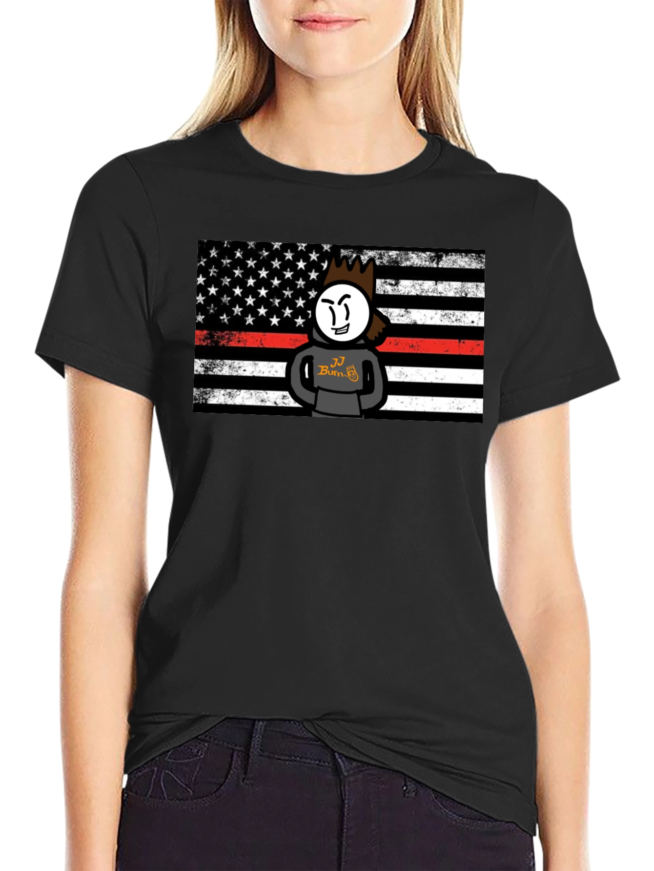 USA Flag JJ Burn Tshirt