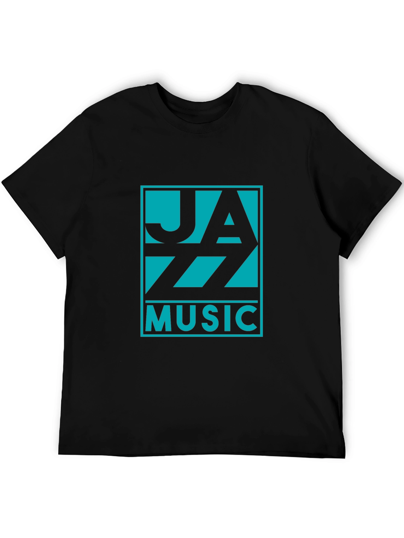 Jazz Music Graphic Tee - Black Cotton T-Shirt