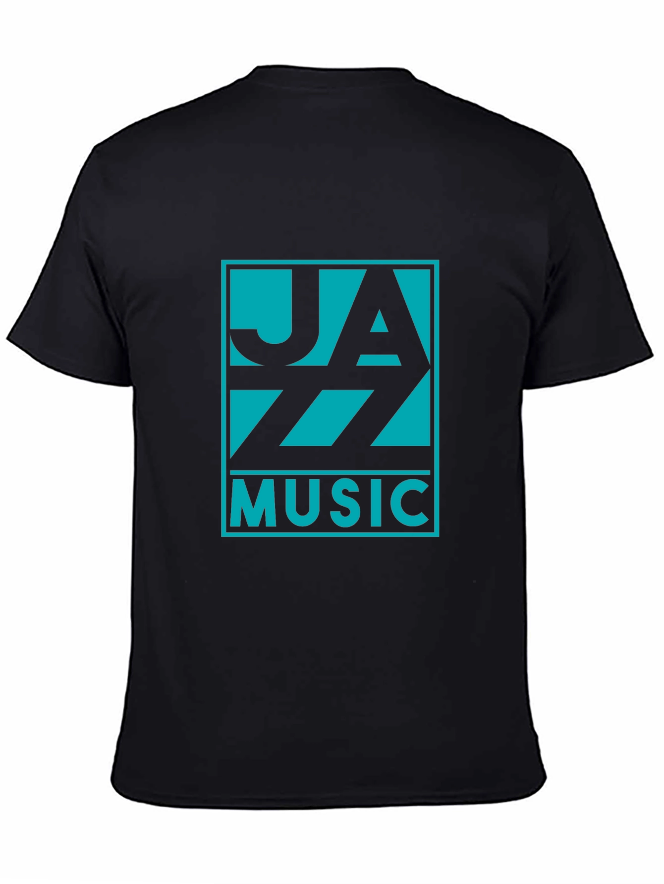 Jazz Music Graphic Tee - Black Cotton T-Shirt