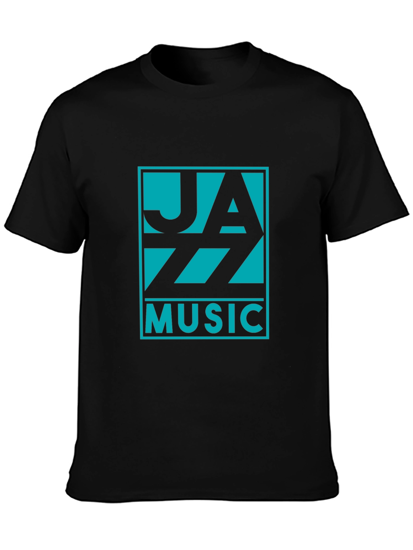 Jazz Music Graphic Tee - Black Cotton T-Shirt