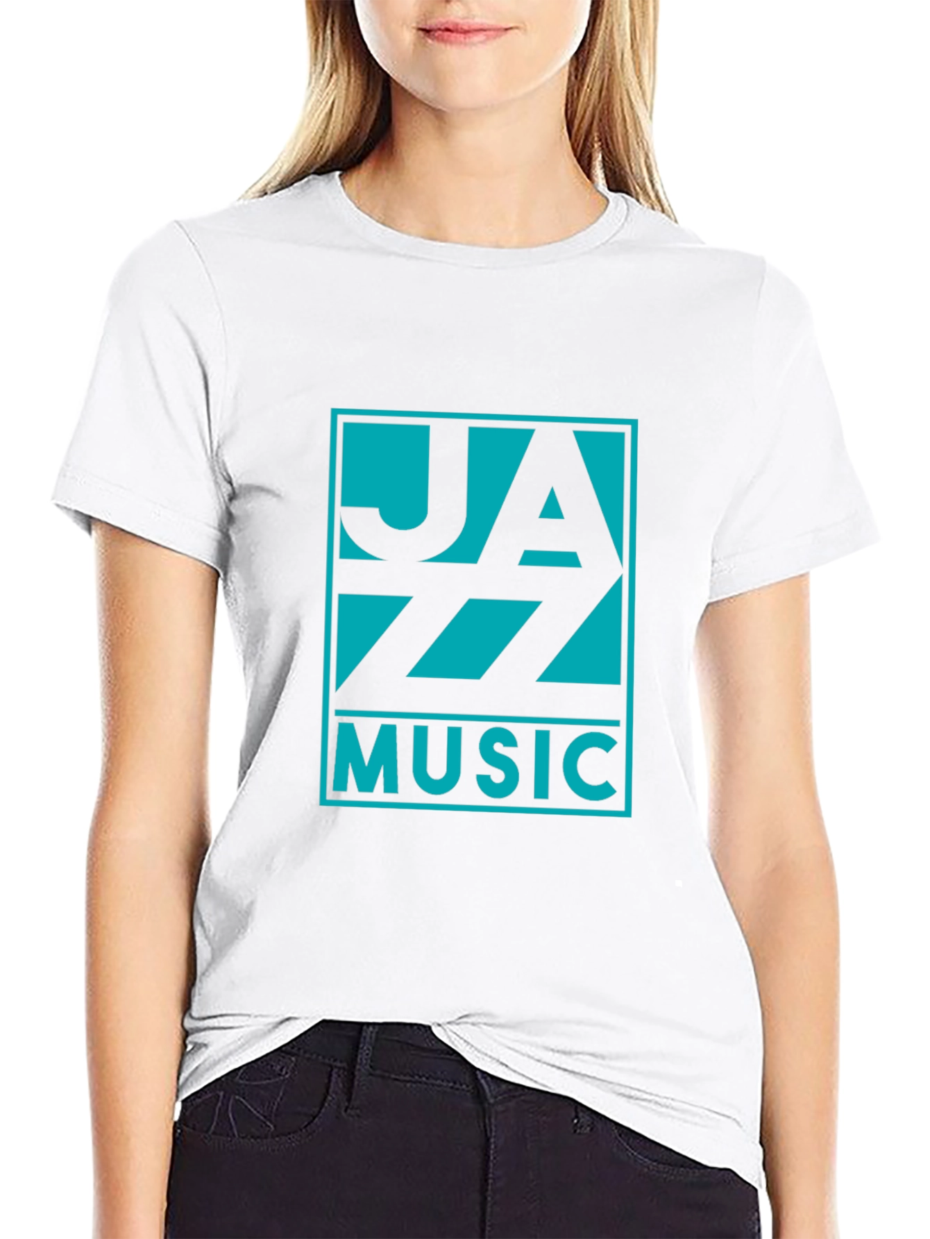 Jazz Music Graphic Tee - Black Cotton T-Shirt