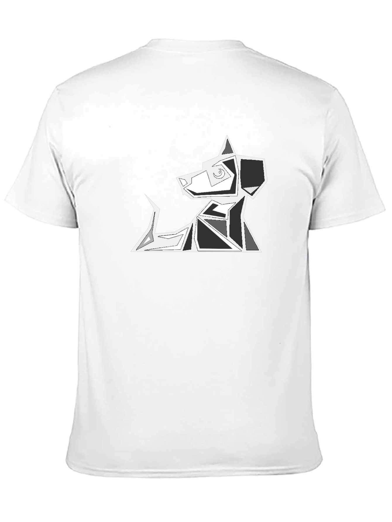 Abstract Dog Graphic Tee - Modern Geometric Design