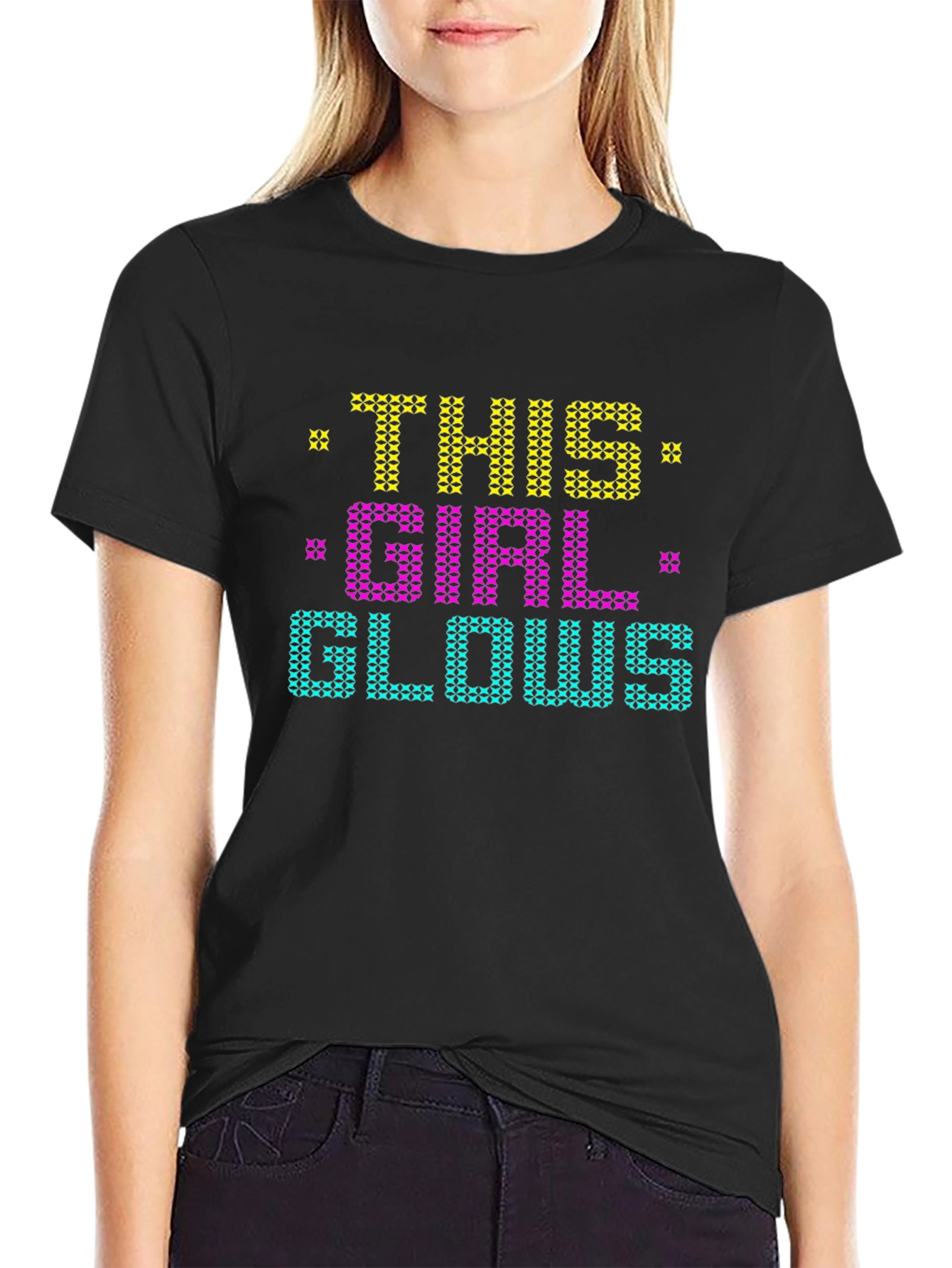 This Girl Glows Pixel Art T-Shirt