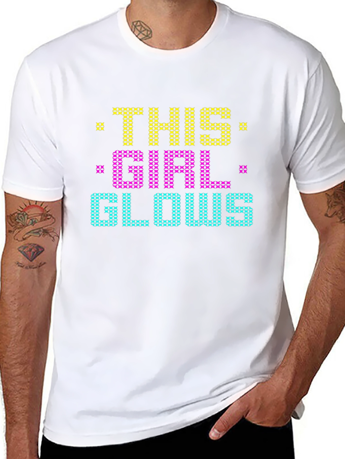 This Girl Glows Pixel Art T-Shirt