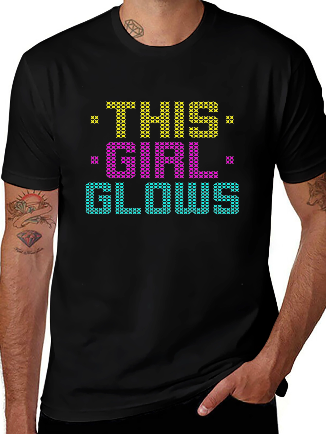 This Girl Glows Pixel Art T-Shirt