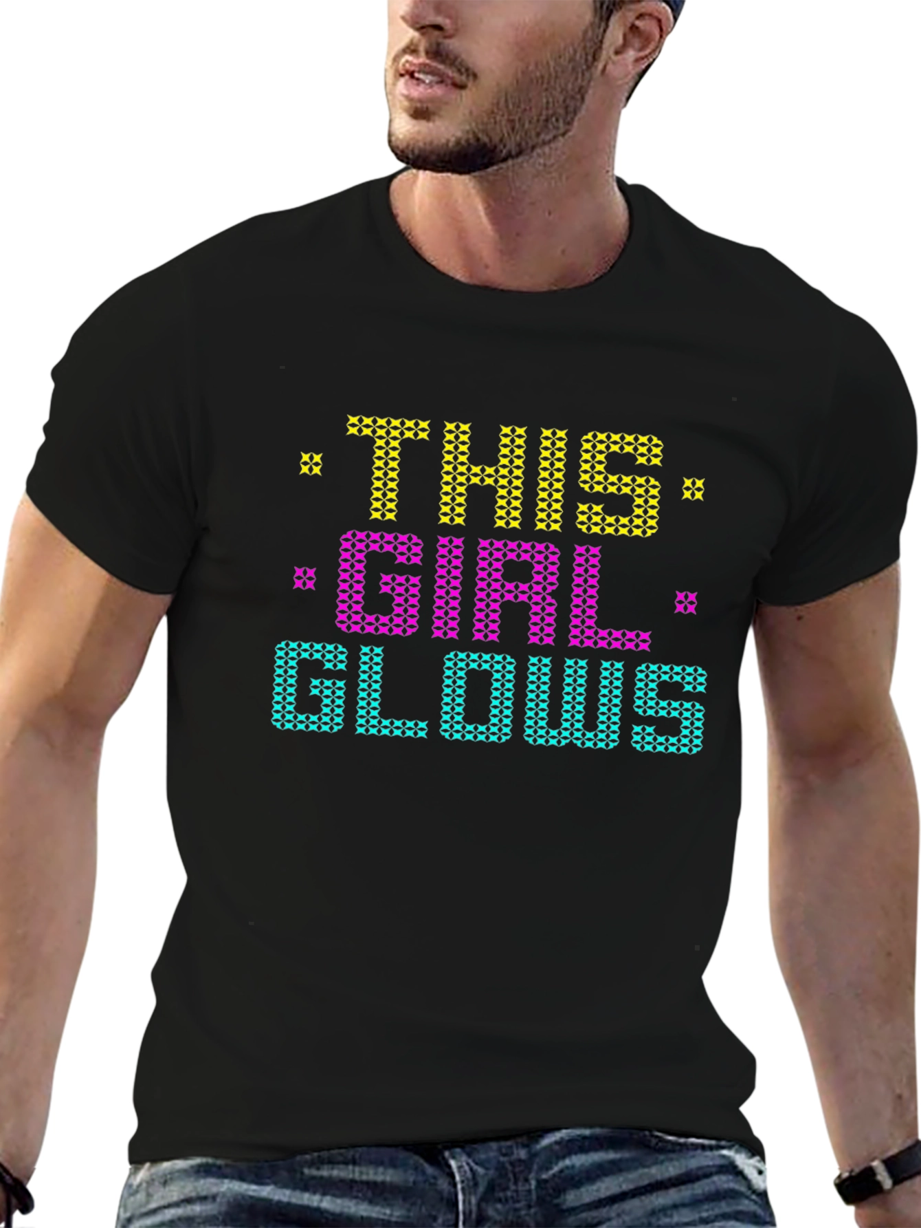 This Girl Glows Pixel Art T-Shirt