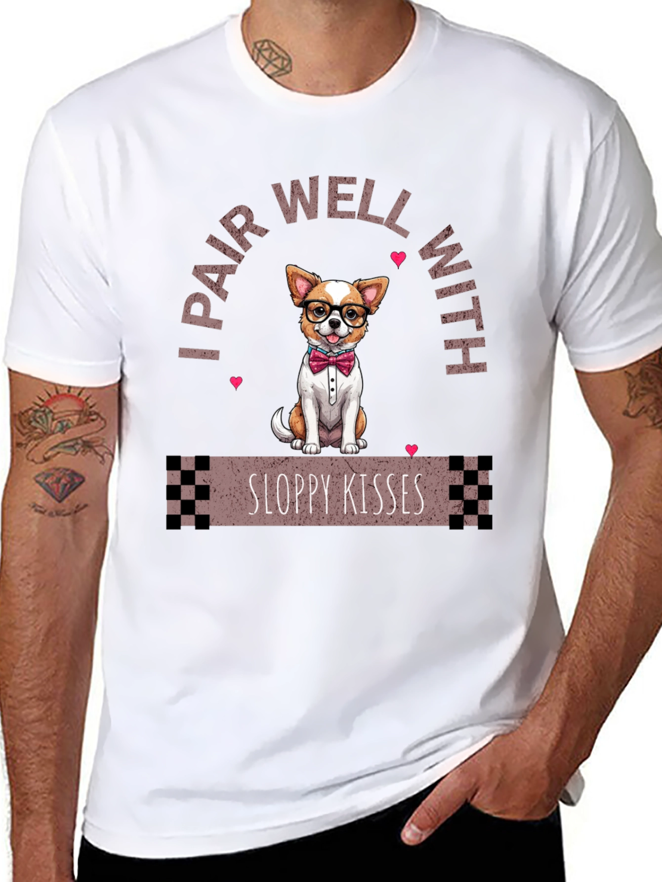 Chihuahua & Sloppy Kisses Mens Graphic Tee