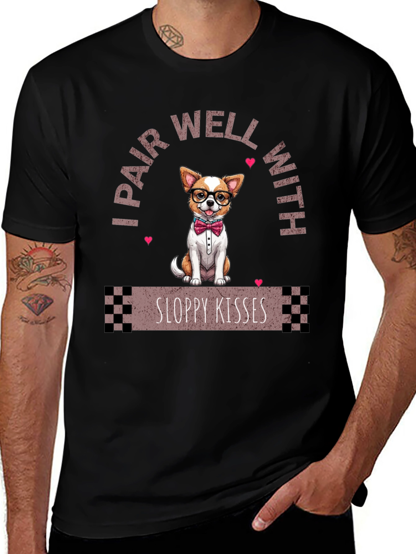 Chihuahua & Sloppy Kisses Mens Graphic Tee