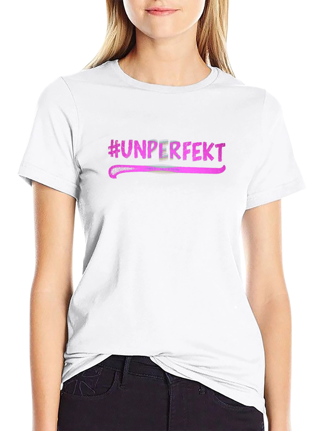 #Unperfekt Black Graphic Tee - Unique Casual Style