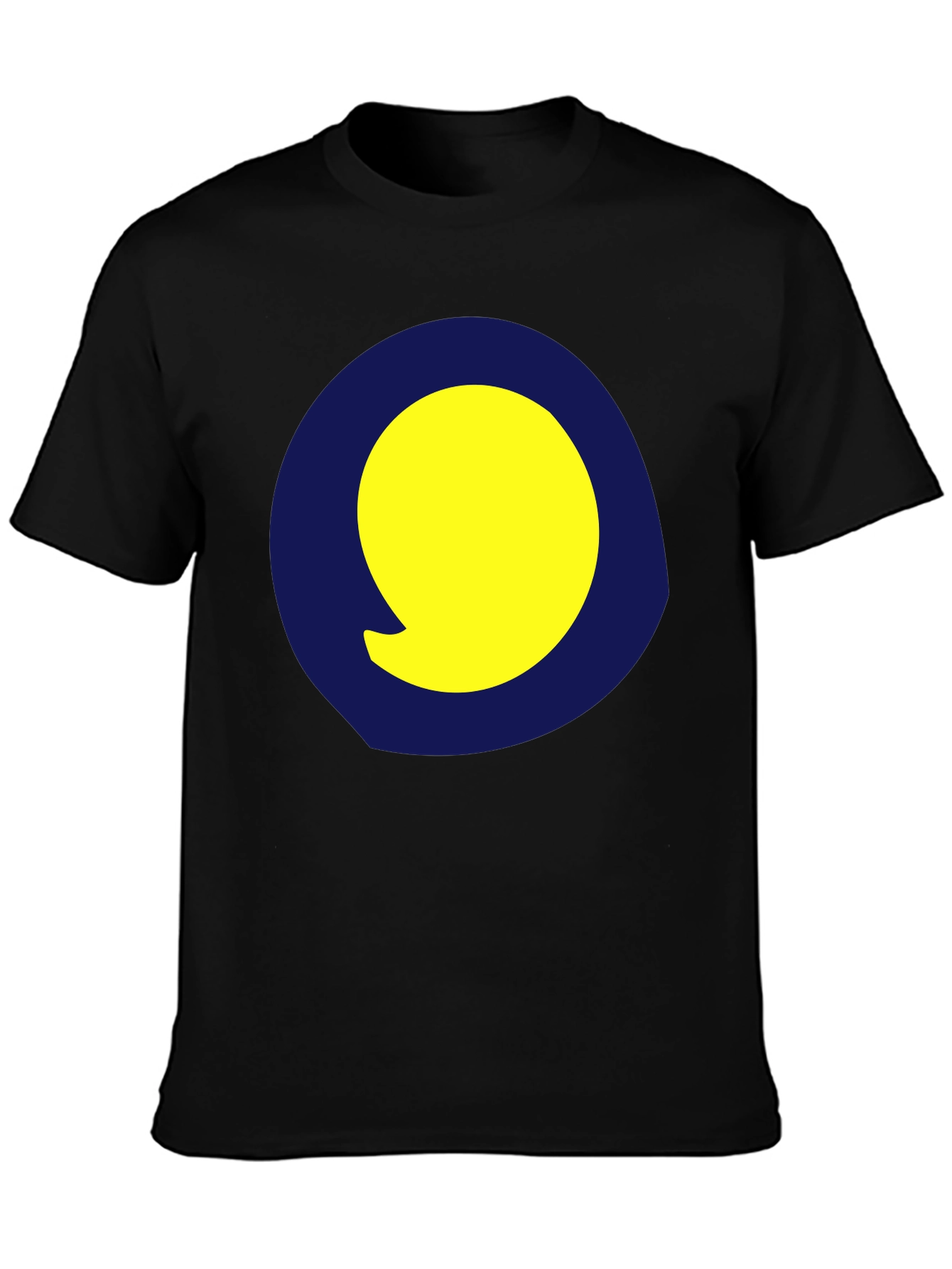 Yellow Circle Graphic Black Tee