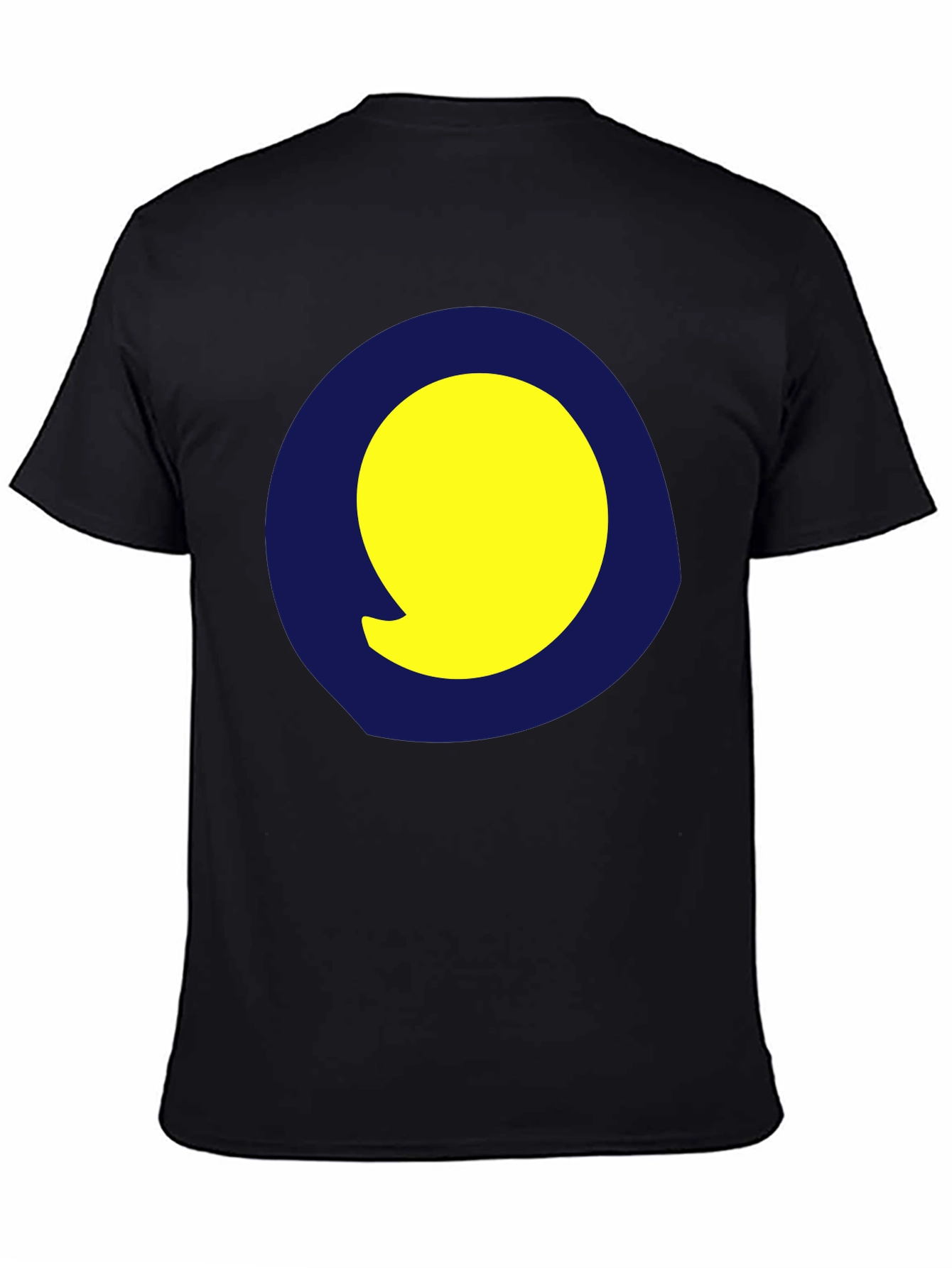 Yellow Circle Graphic Black Tee