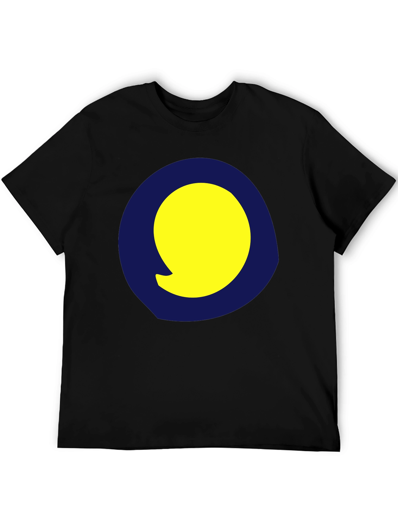Yellow Circle Graphic Black Tee