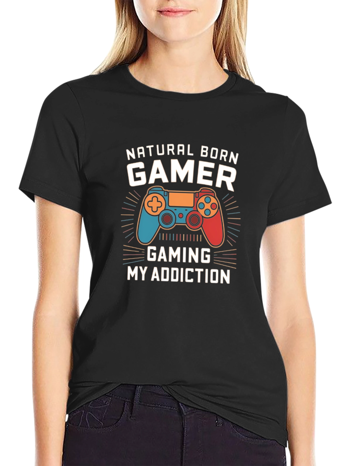 Natural Born Gamer Black T-Shirt