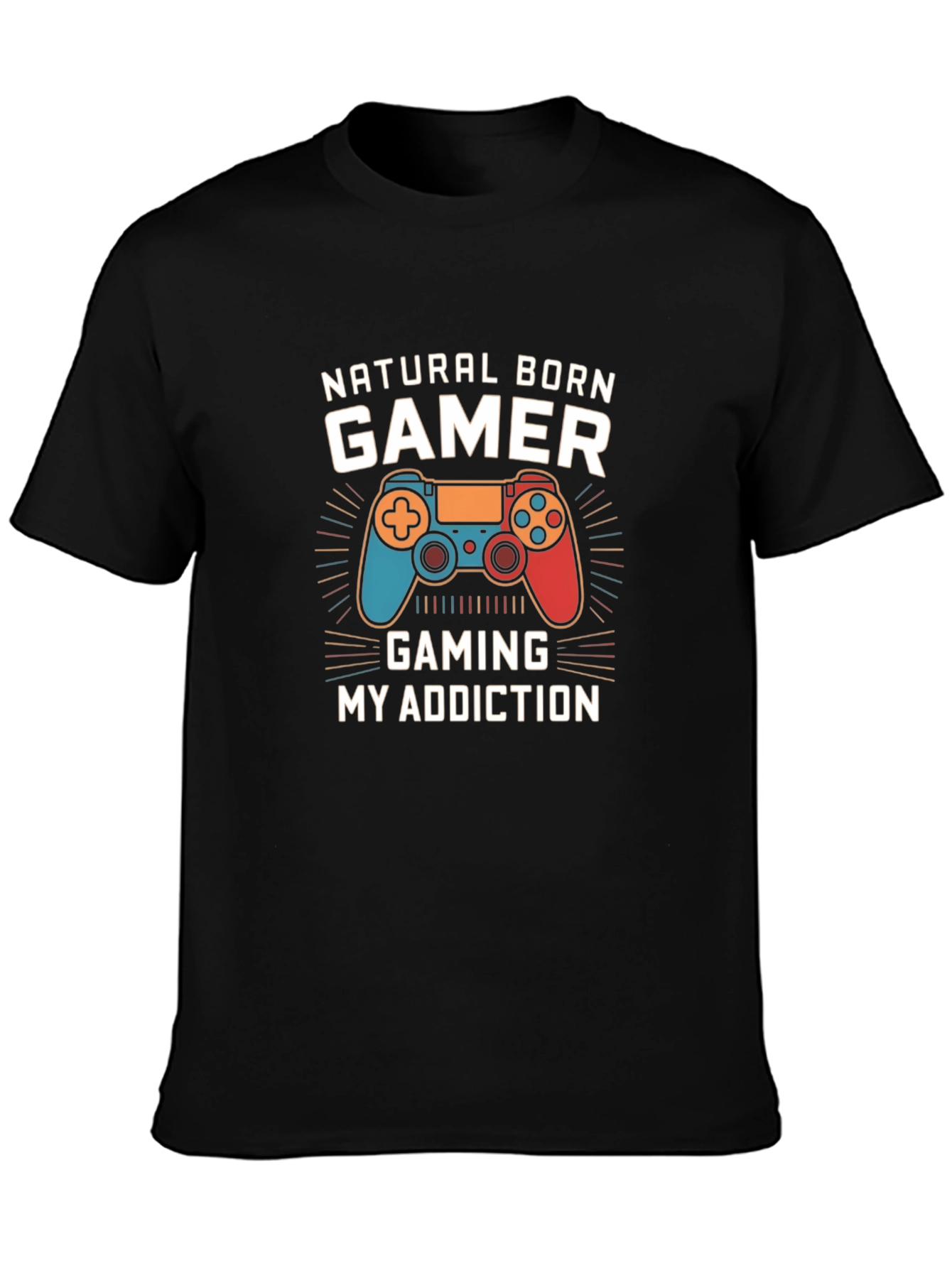 Natural Born Gamer Black T-Shirt
