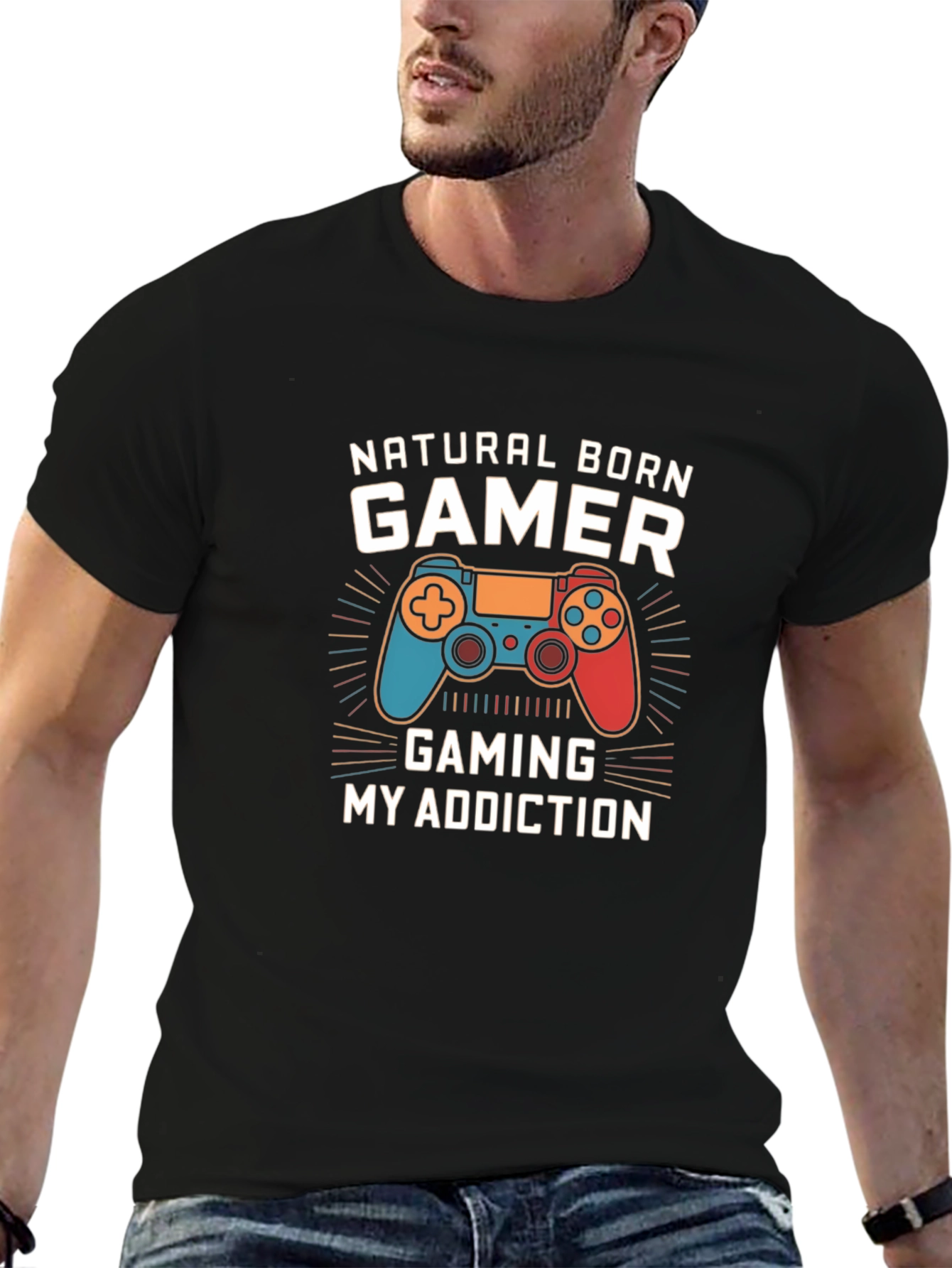 Natural Born Gamer Black T-Shirt