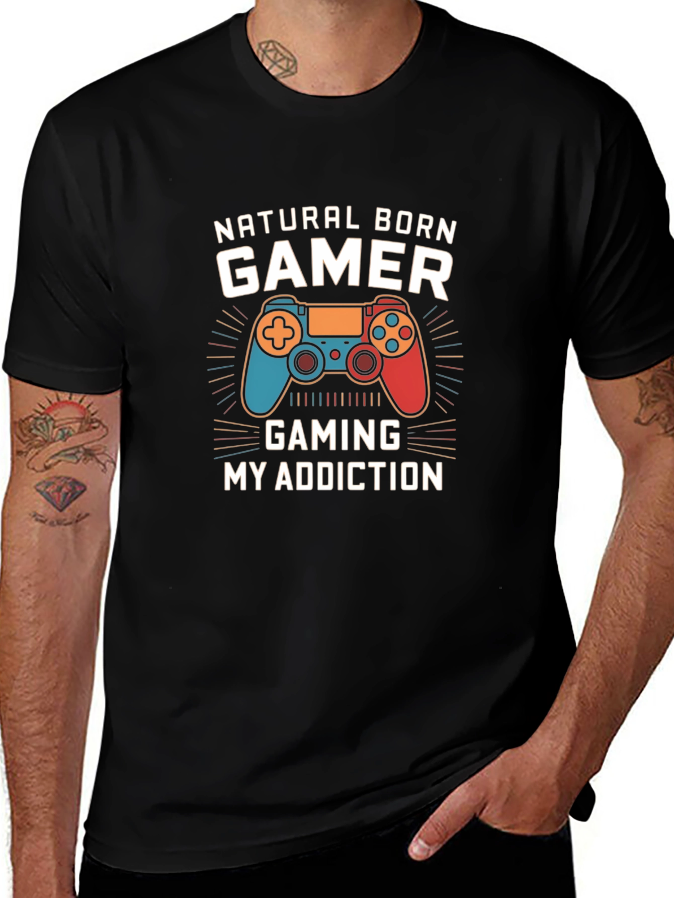 Natural Born Gamer Black T-Shirt