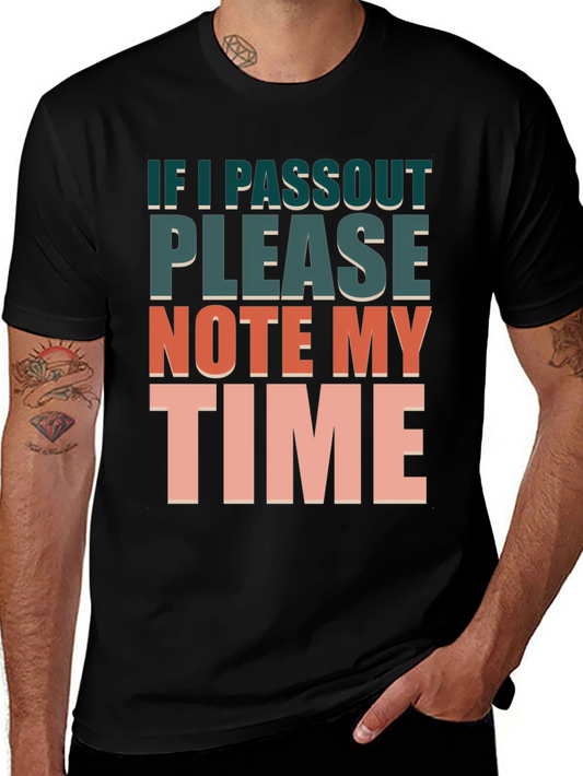 Humorous Workout T-Shirt: Note My Time