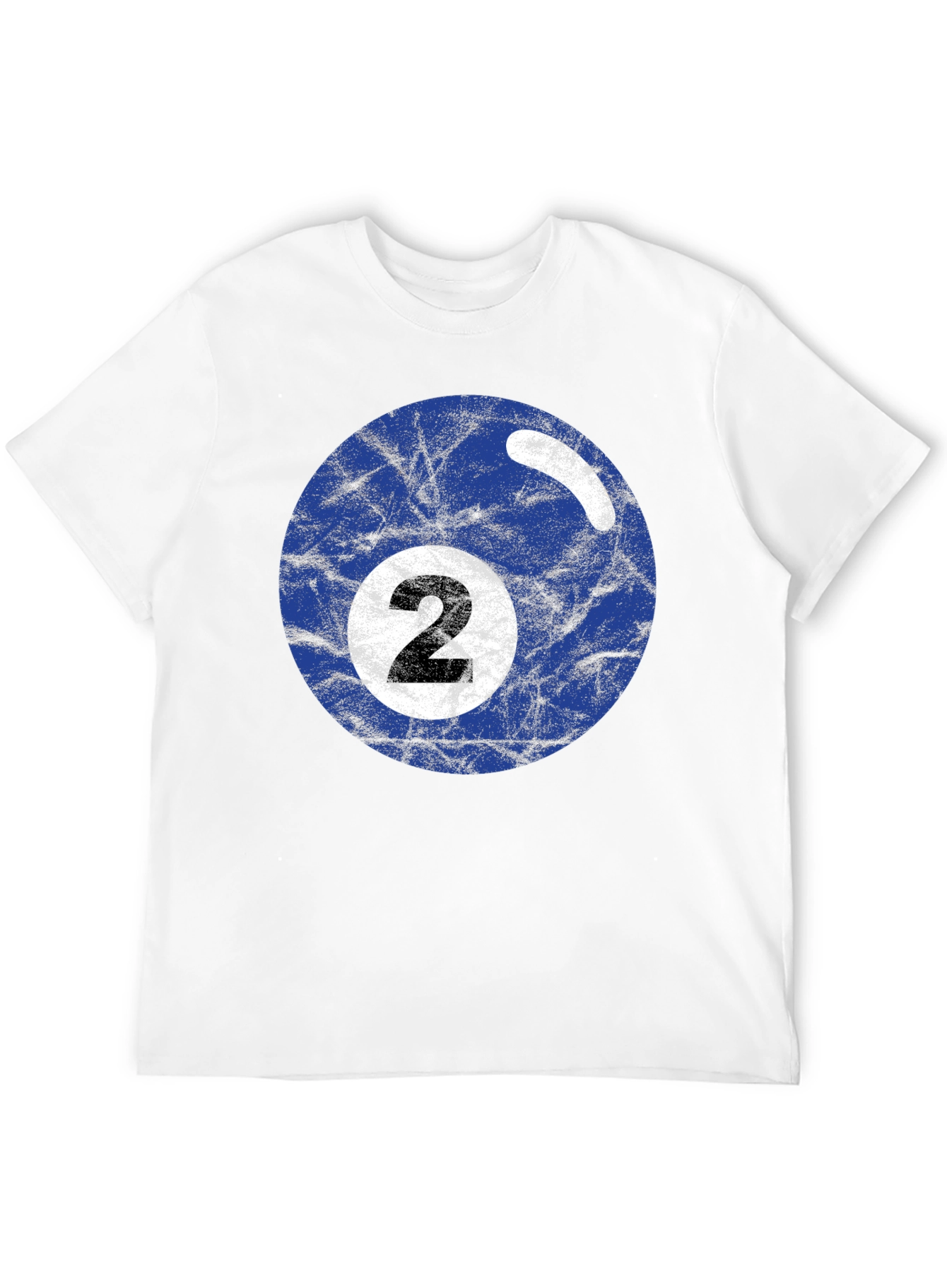 Mens Black T-shirt with Billiards Ball Graphic