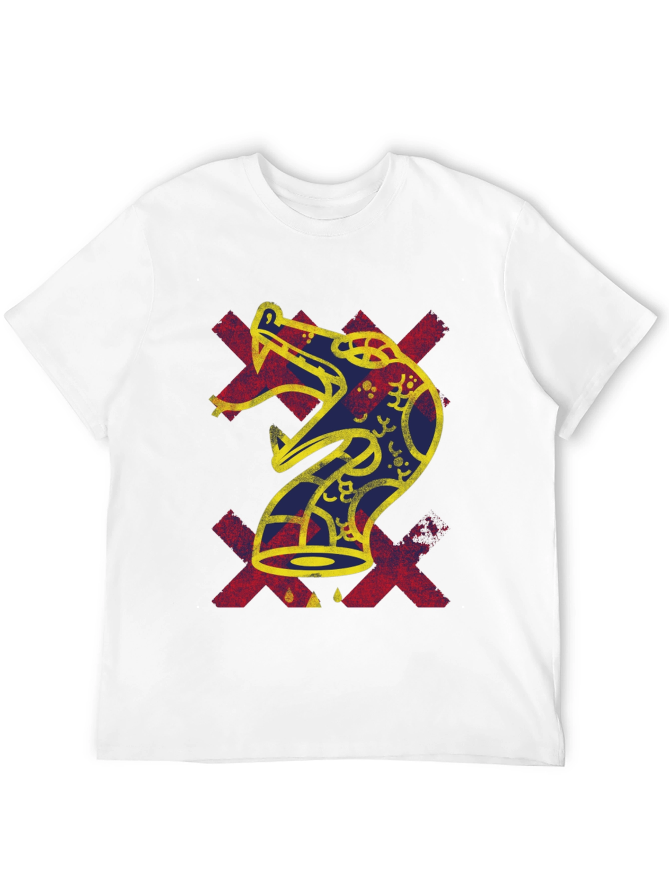 Bold Graphic Tee - Aztec Snake Design
