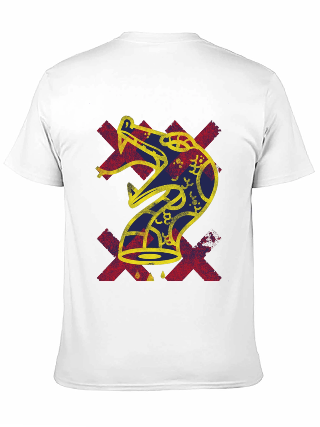 Bold Graphic Tee - Aztec Snake Design