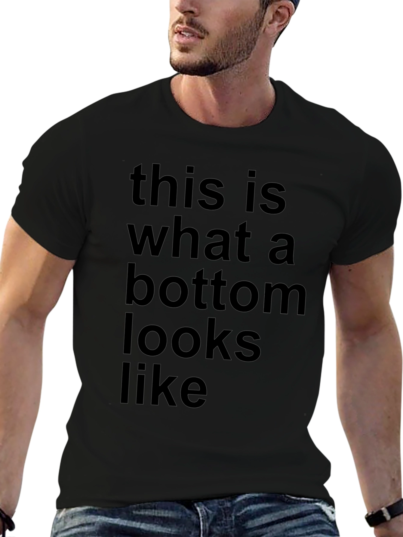 Humorous Bottom Graphic Tee - Soft Cotton Blend