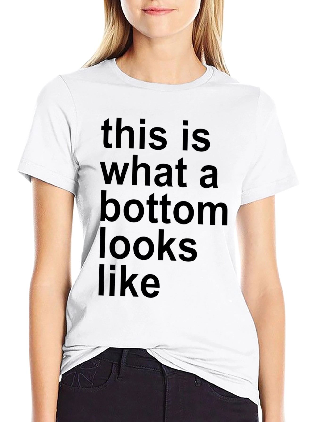 Humorous Bottom Graphic Tee - Soft Cotton Blend