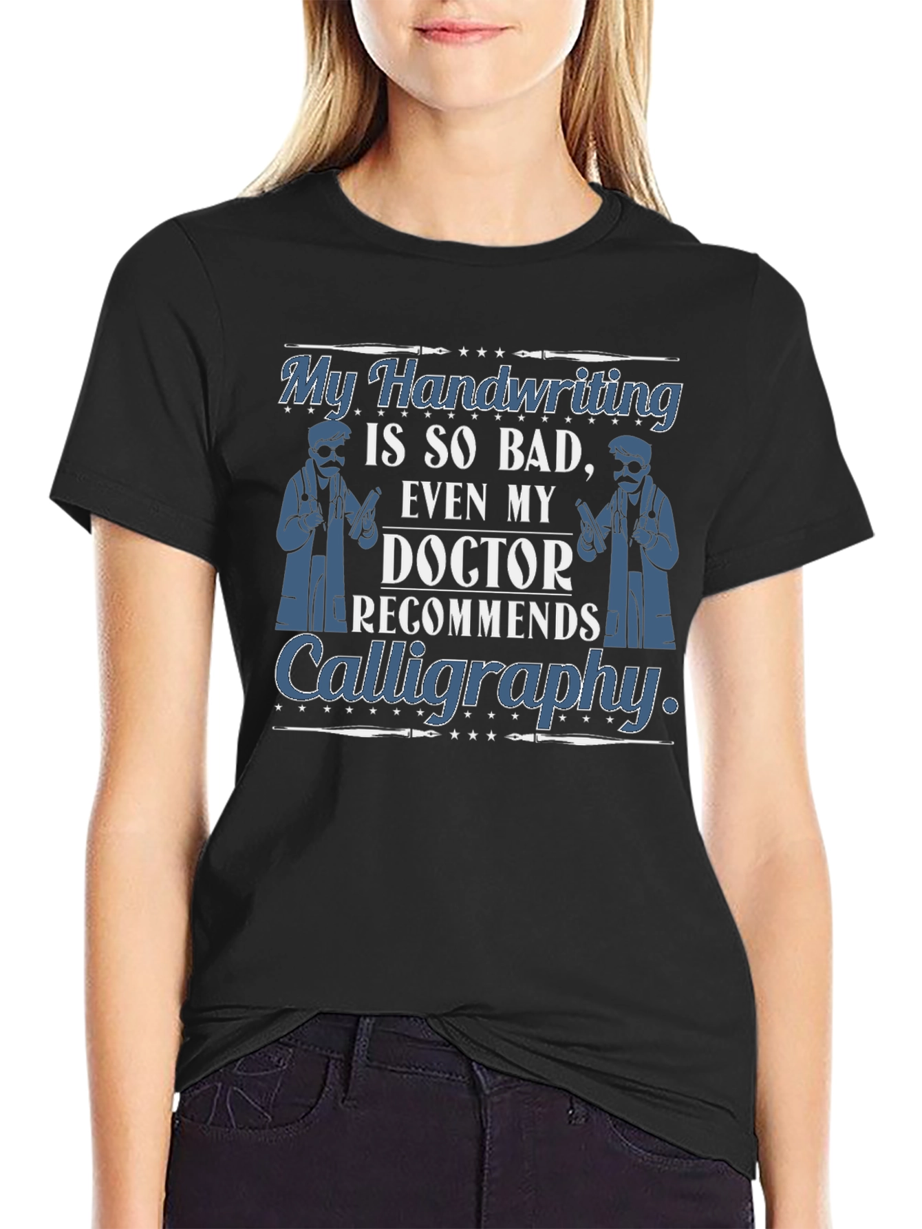 Funny Handwriting Calligraphy Doctor T-Shirt