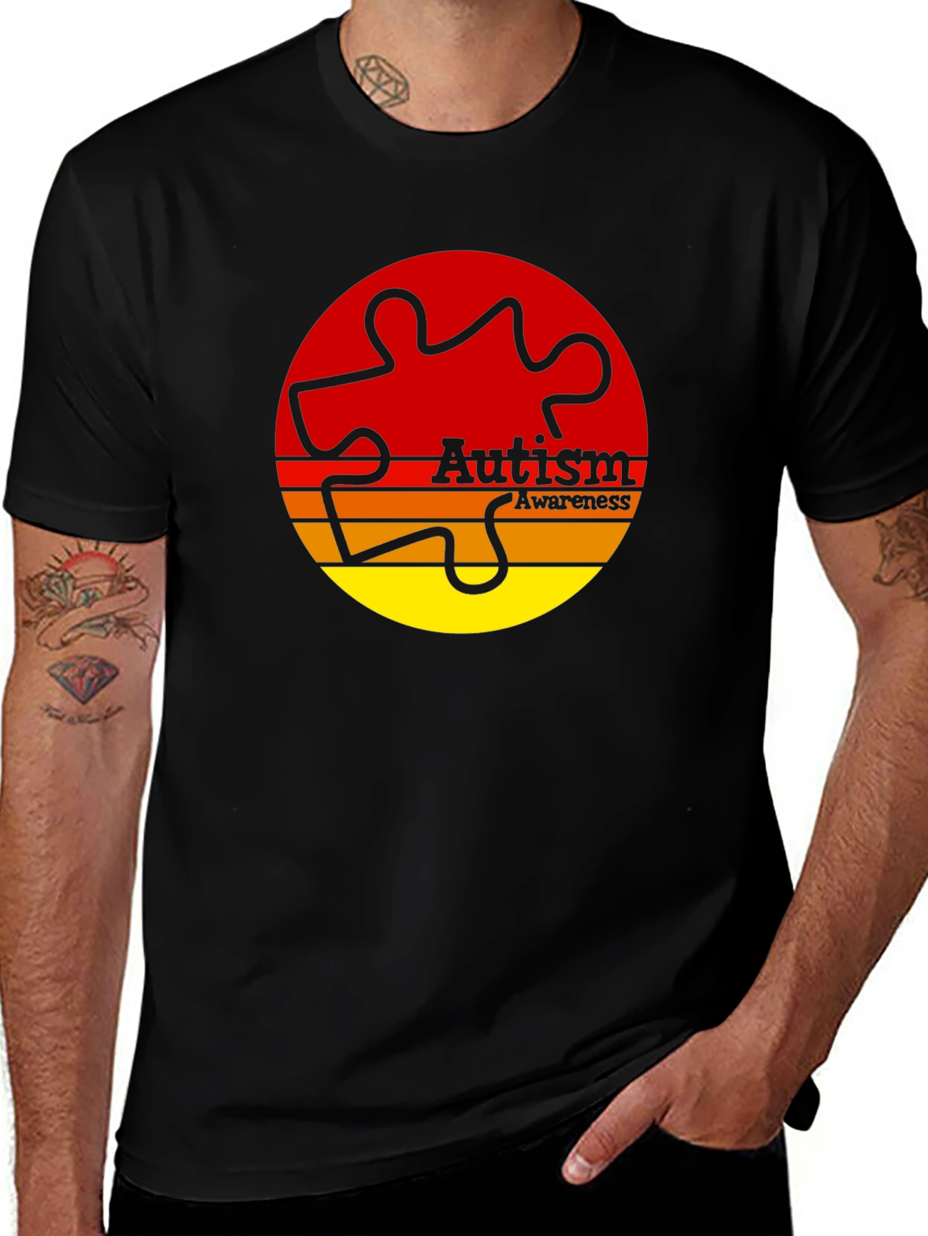 Autism Awareness T-Shirt Puzzle Piece Graphic Tee