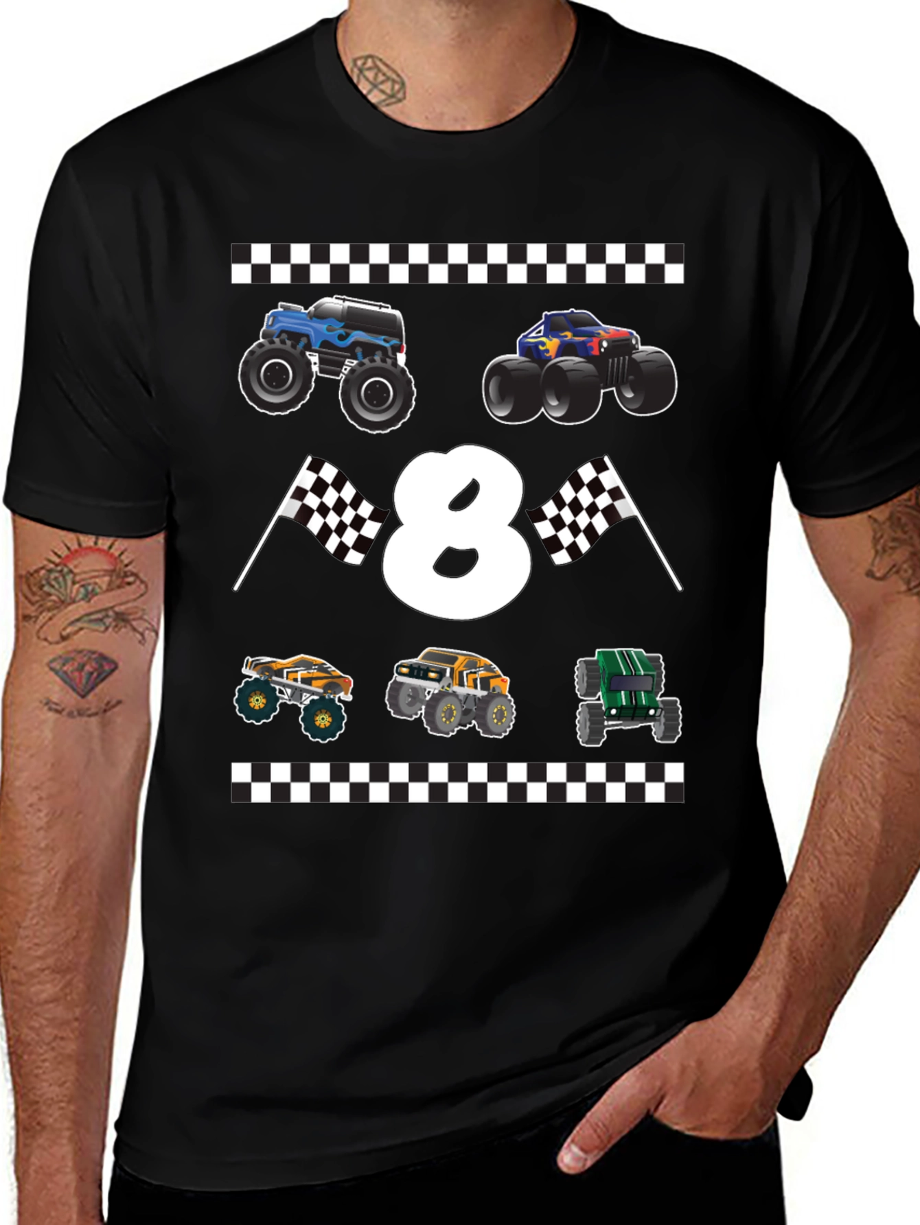 Monster Truck 8th Birthday T-Shirt