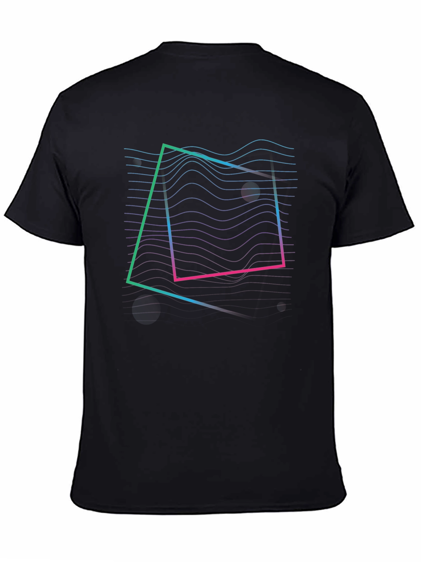 Retro Wave Graphic Tee - Black
