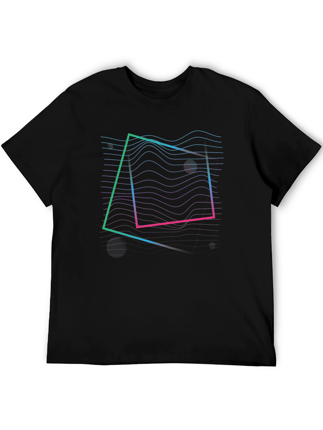 Retro Wave Graphic Tee - Black