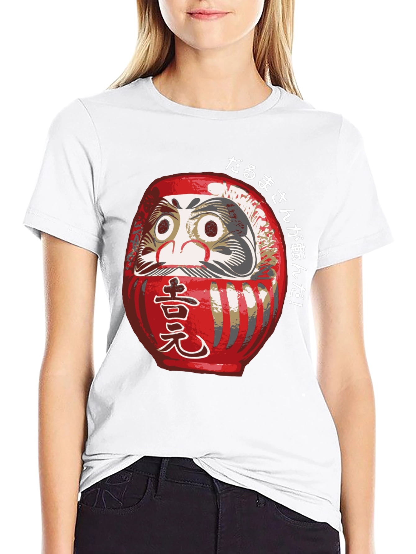 Daruma Doll Graphic T-Shirt - Japanese Lucky Charm